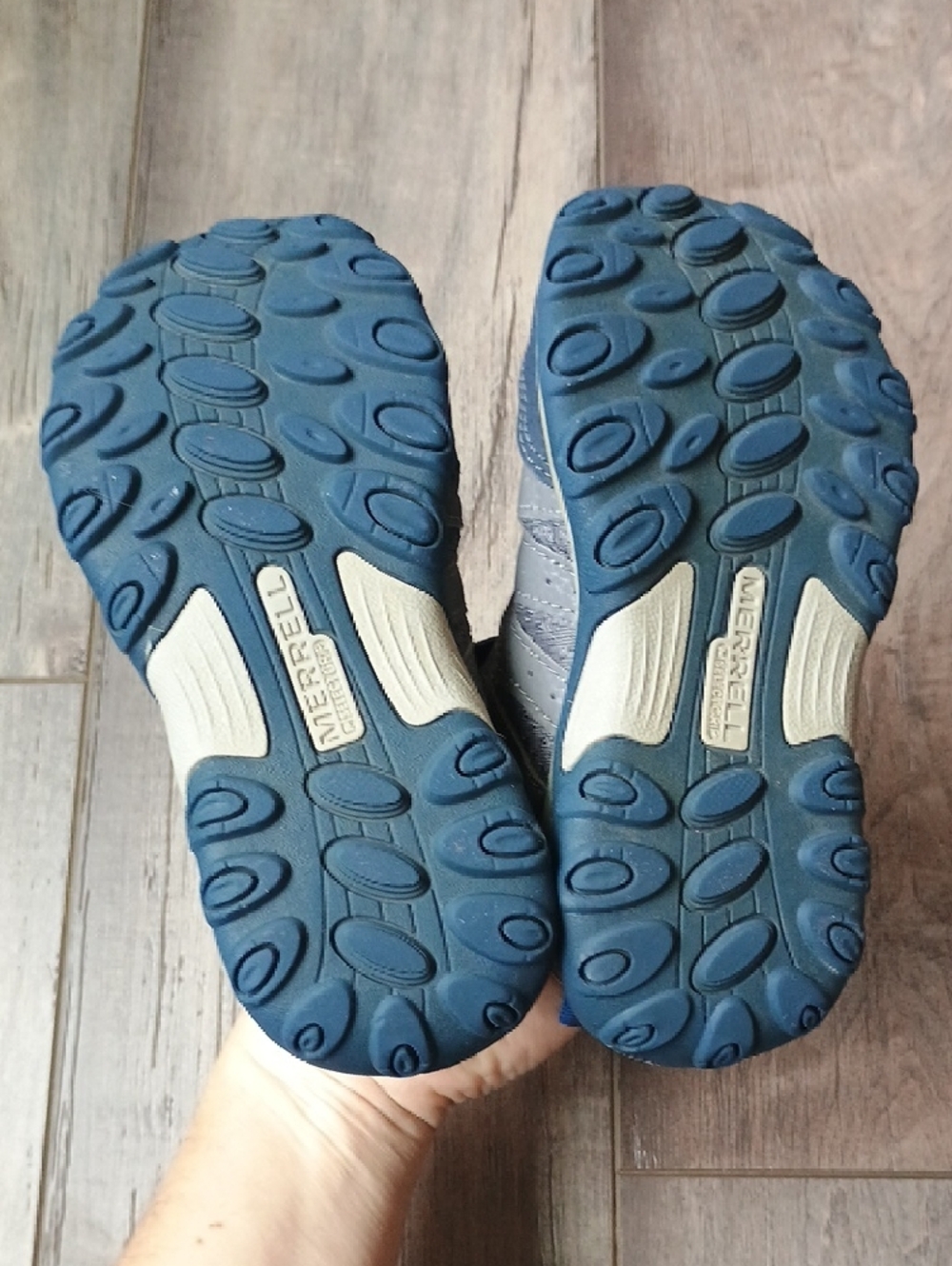 Merrell Kids Gray and Blue Trail Sneakers - Picture 7 of 10